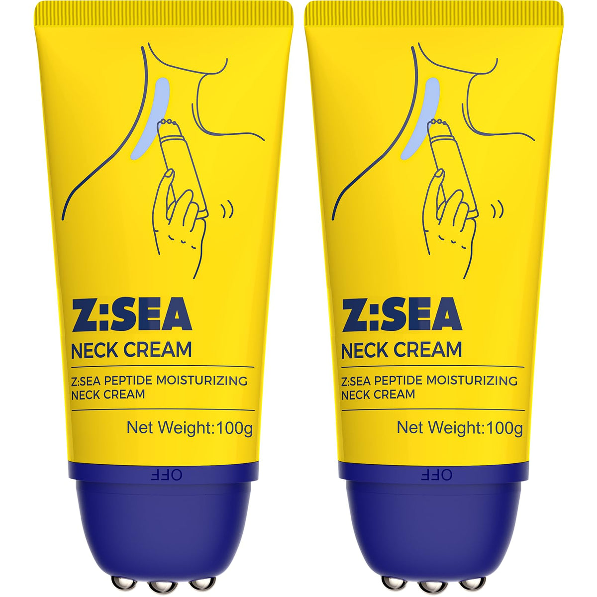 Z:SEA front packaging showing two 3.52oz jars for long-lasting neck care benefits