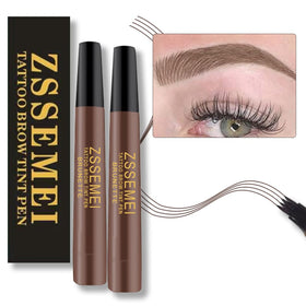 ZSSEMEI front packaging showing two-brunette eyebrow pens and benefits
