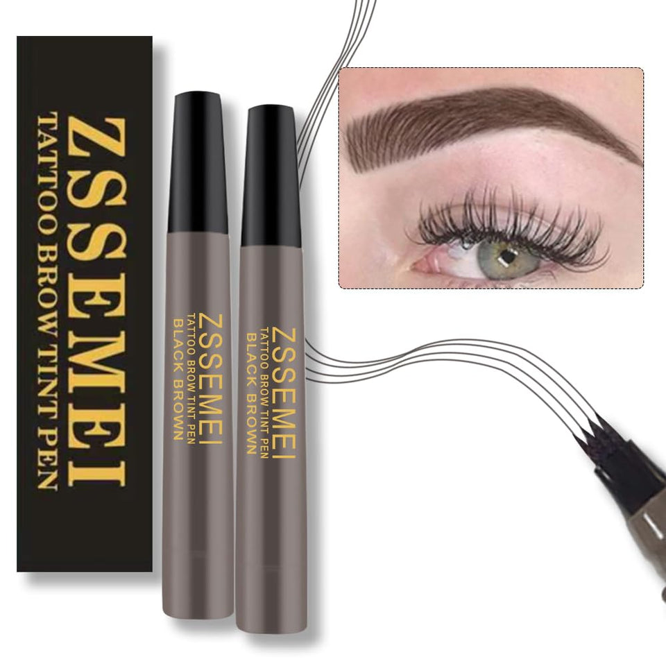 ZSSEMEI front packaging showing two eyebrow pens and product benefits