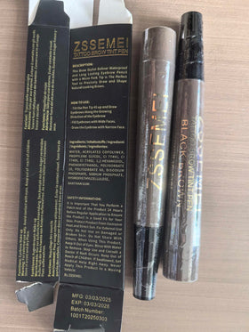 ZSSEMEI in a makeup bag for travel-ready long-lasting brows