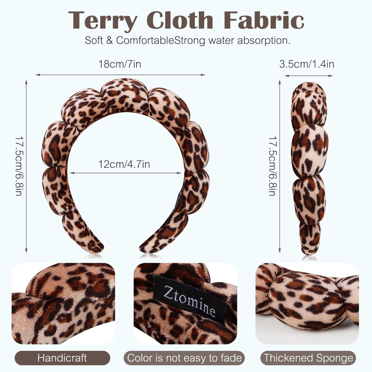 Ztomine black headband worn on model demonstrating secure comfortable fit