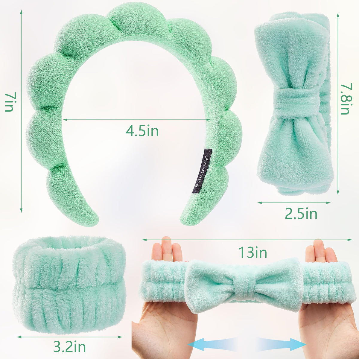 Ztomine close-up of bubble headband texture highlighting gentle hold and hair control