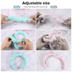 Ztomine headband held in hand to show size and comfortable scale for users