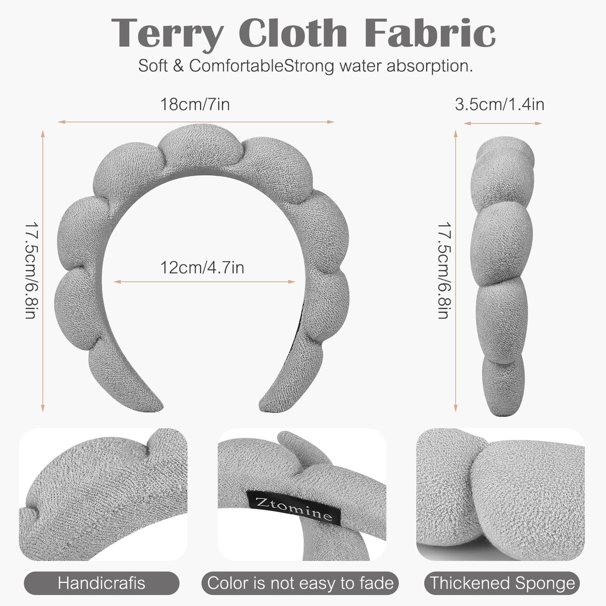 Ztomine side profile of scrunch knot design offering secure fit