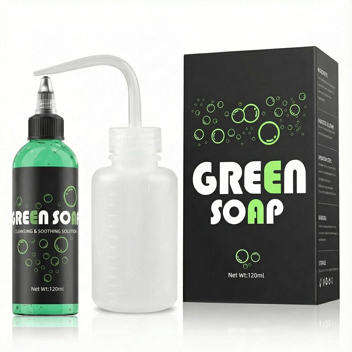 ZUFIO green soap front packaging showing product and benefits