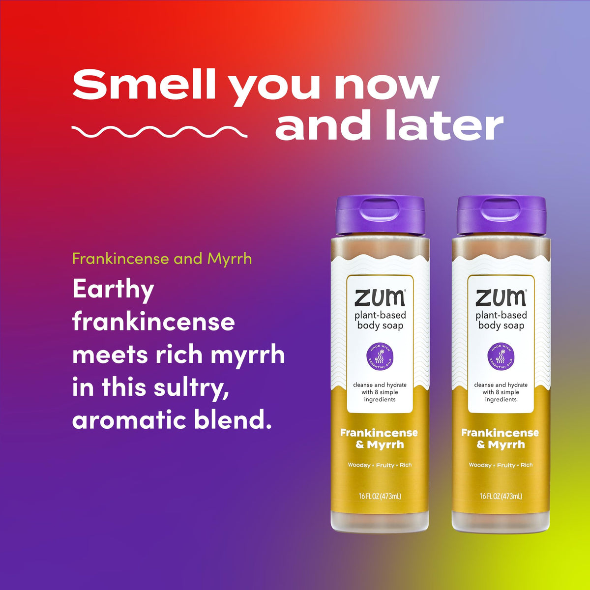 Zum rich lather on hand showing cleansing foam and moisturized skin