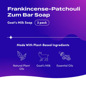 Close-up texture of Zum goat's milk soap showing creamy lather potential and skin-nourishing look