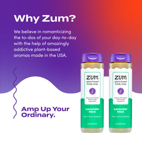 Zum bottle next to everyday objects showing 16 fl oz scale and value