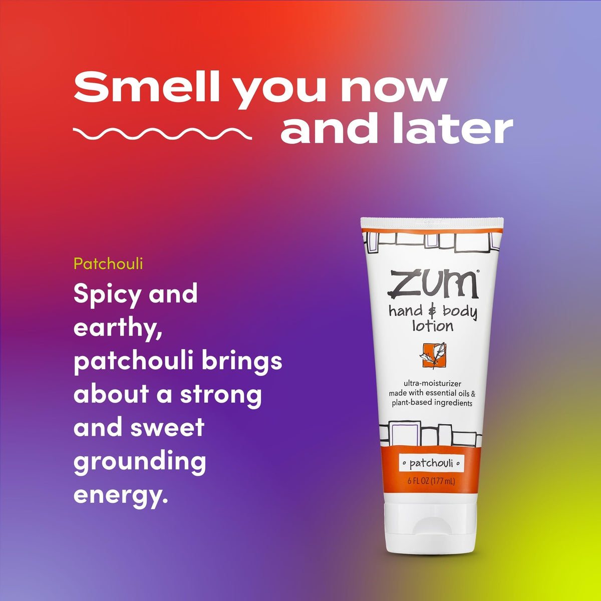 Zum patchouli pump dispense demonstrating easy one-handed use and controlled amount benefit