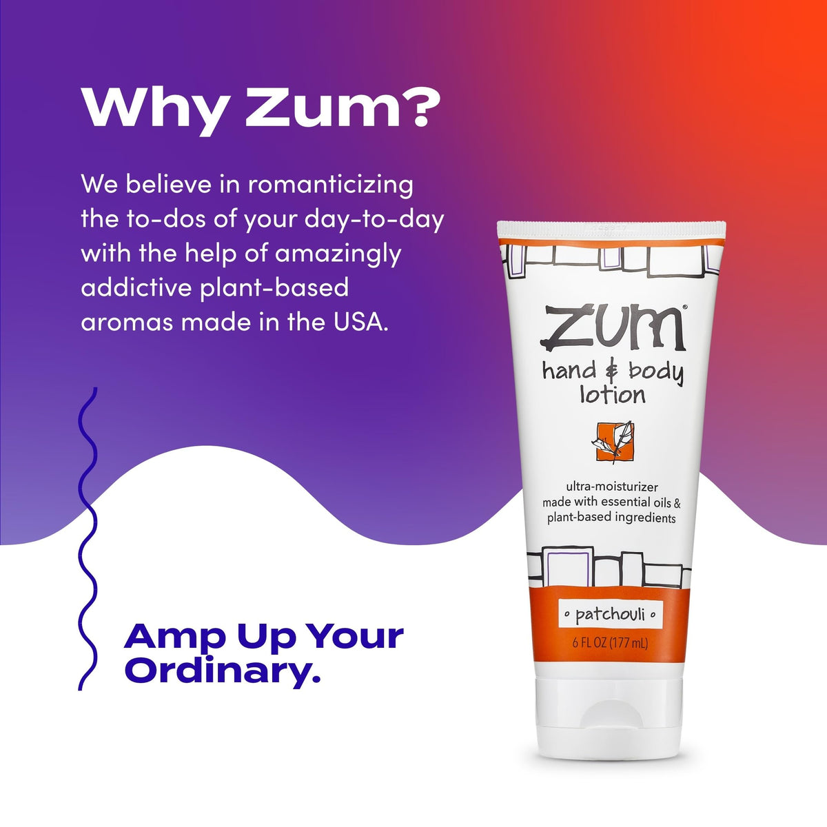 Zum patchouli size comparison with 6 fl oz bottle for convenient travel benefit