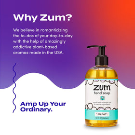 Zum bottle next to hand for size reference and easy handling
