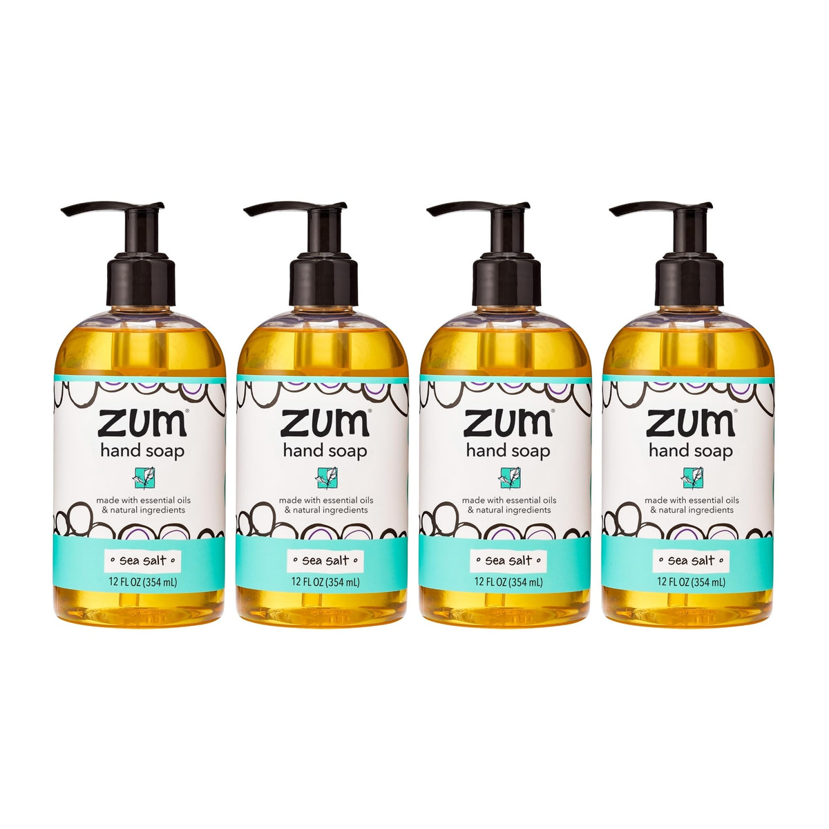 Zum sea salt front packaging showing 12 oz bottle and scent