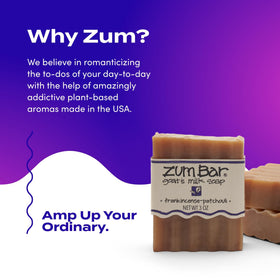 Zum bar next to coin size comparison showing convenient 3 oz portability