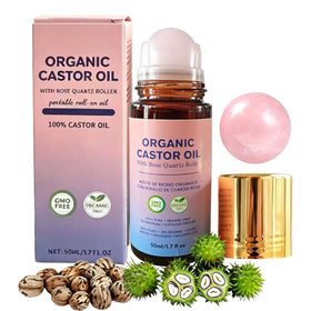 ZXZTSM bottle front with rose quartz roller showing clean application benefit