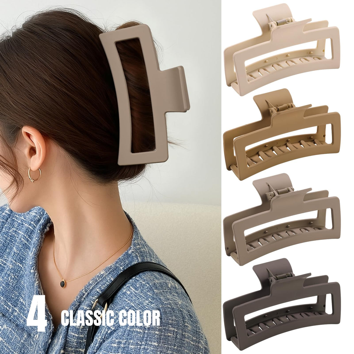 ZYTJ clip used in thick hair updo demonstrating firm all-day grip