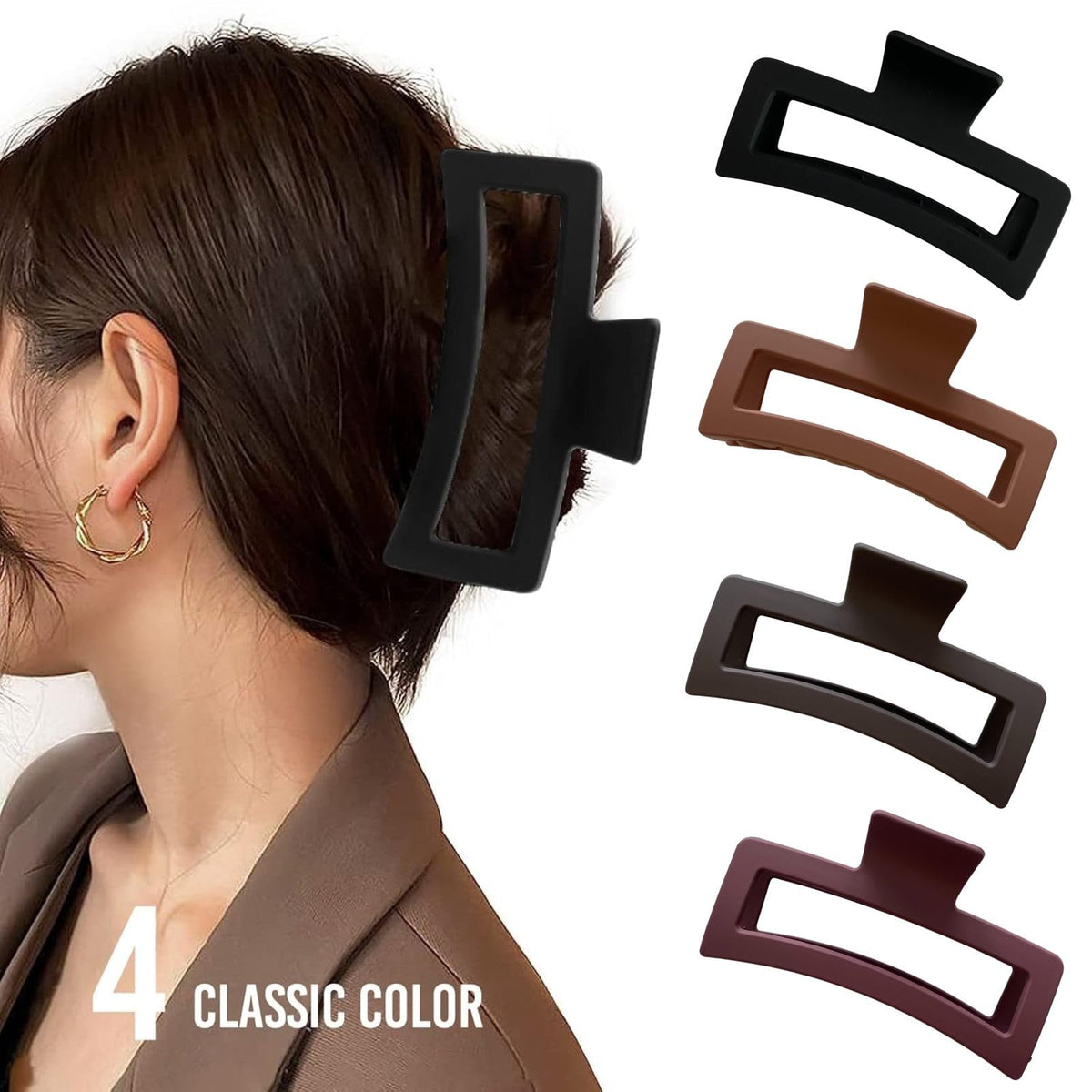 ZYTJ clip held in hand to show 5-inch jumbo scale for thick hair
