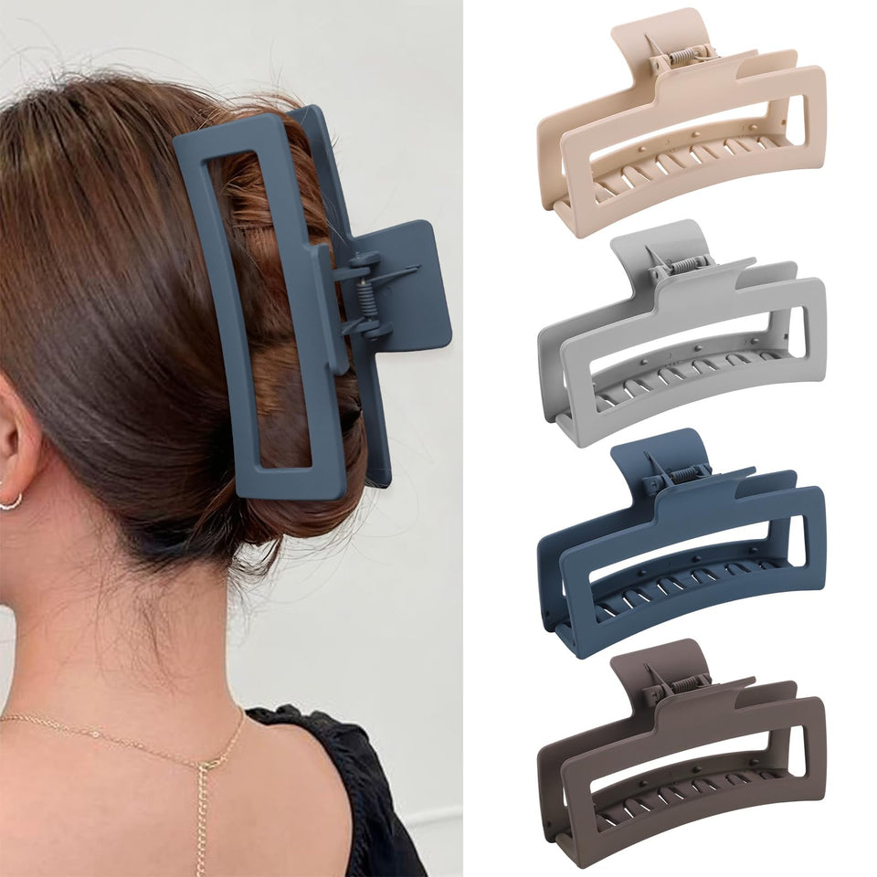 ZYTJ front view of XL claw clip showing strong jaw and matte finish for secure hold
