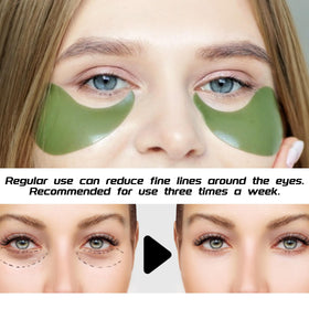 ZZCQzeze patch applied under eye showing instant moisturized appearance