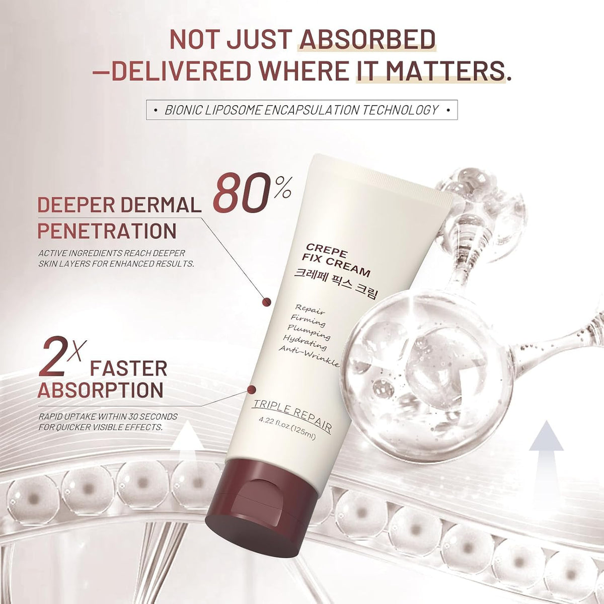 ZZILME pump dispensing lotion illustrating quick-absorbing, non-greasy application benefit