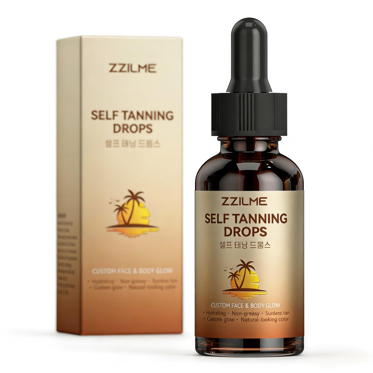 zzilme front bottle showing packaging and easy customization benefits