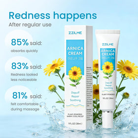 ZZILME hand applying cream to thin skin, demonstrates easy daily use