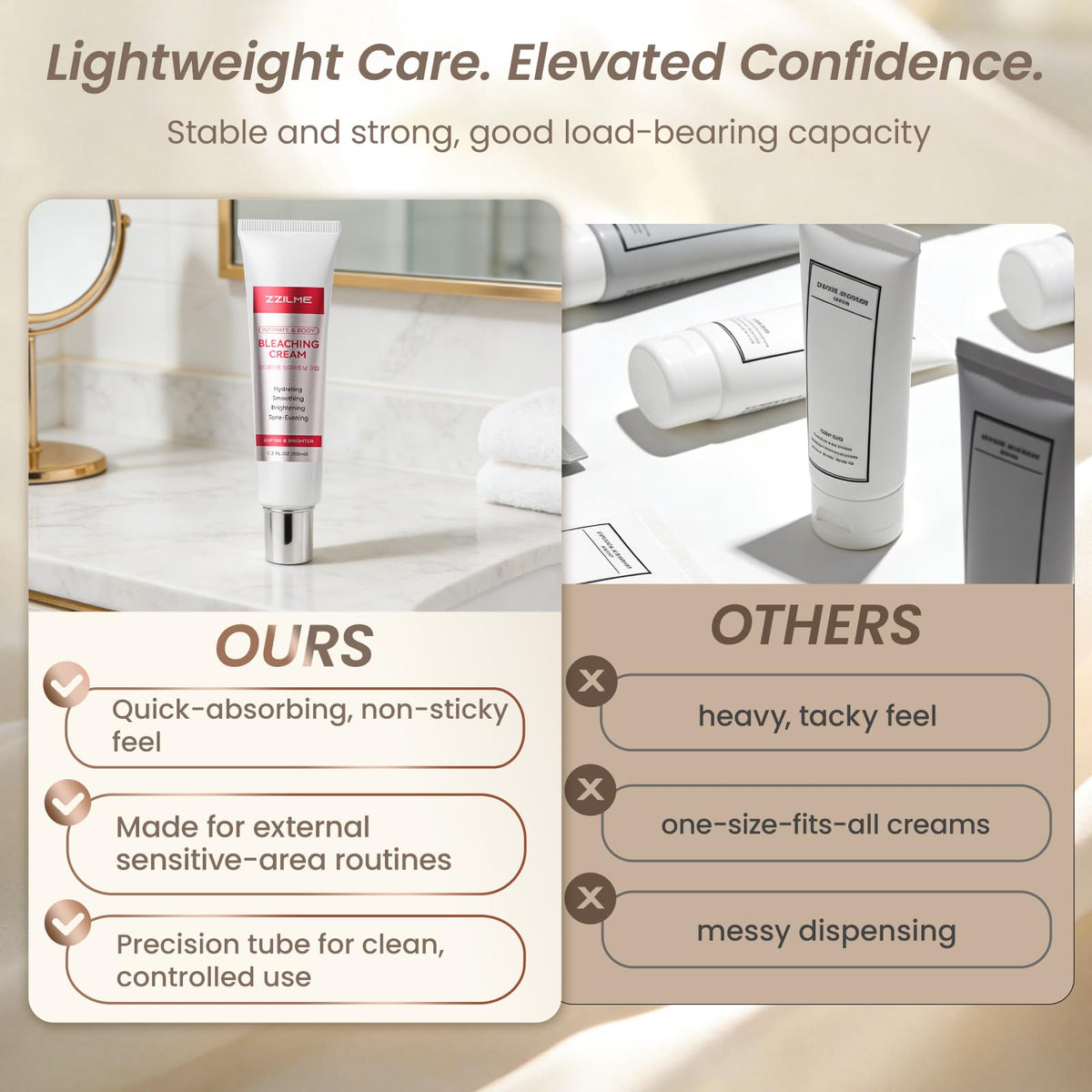 ZZILME ingredient layout highlighting niacinamide, vitamin C, aloe benefits