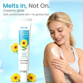 ZZILME tube beside coin showing 1 fl oz scale, emphasizes travel-ready convenience