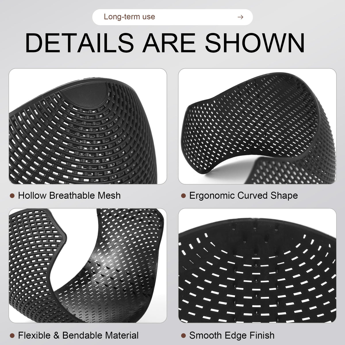 ZZUOMS flexible TPEE texture bent to show soft stretch and no digging